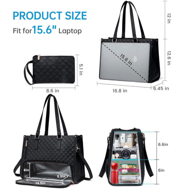 2-in-1 Laptop & Insulated Lunch Work Tote