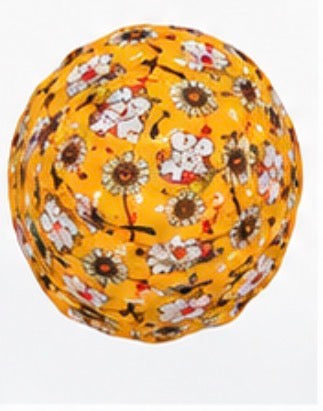 Yellow Floral Reversible Satin-Lined Scrub Cap for Long Hair