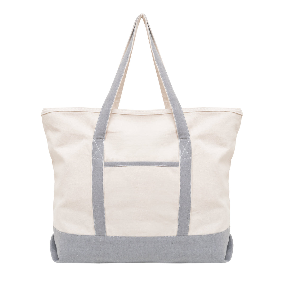 Extra-Large Organic Cotton Canvas Work Tote with Zipper