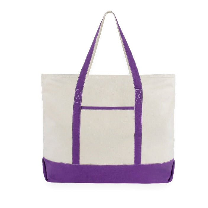 Extra-Large Organic Cotton Canvas Work Tote with Zipper
