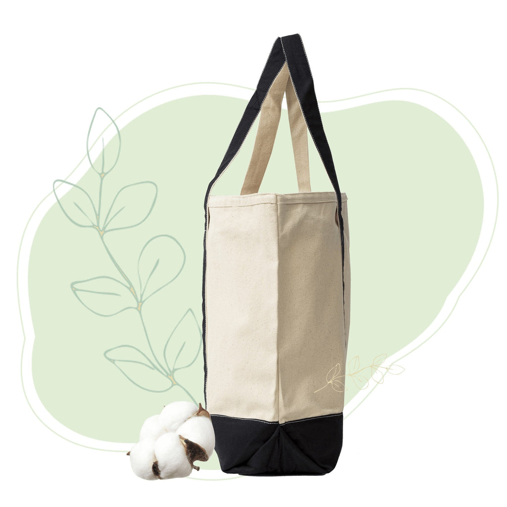 Extra-Large Organic Cotton Canvas Work Tote with Zipper