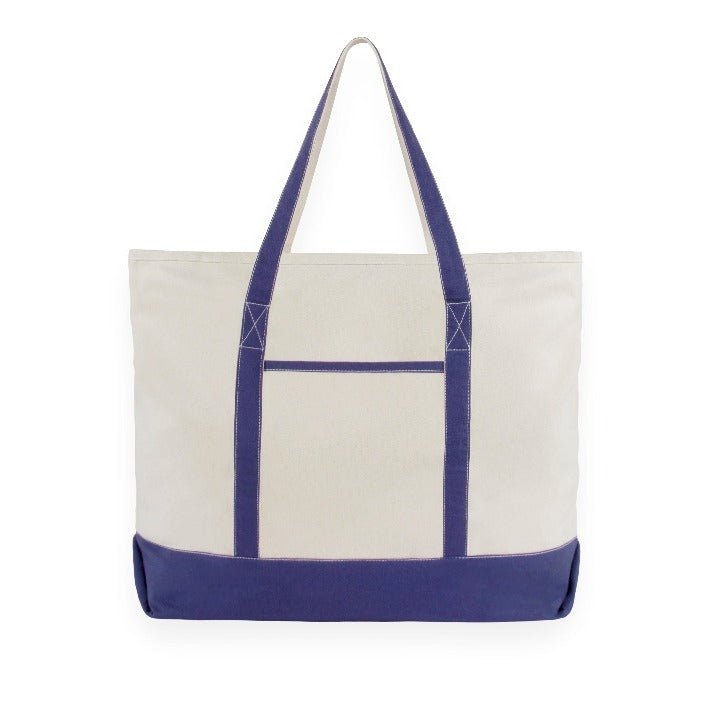 Extra-Large Organic Cotton Canvas Work Tote with Zipper