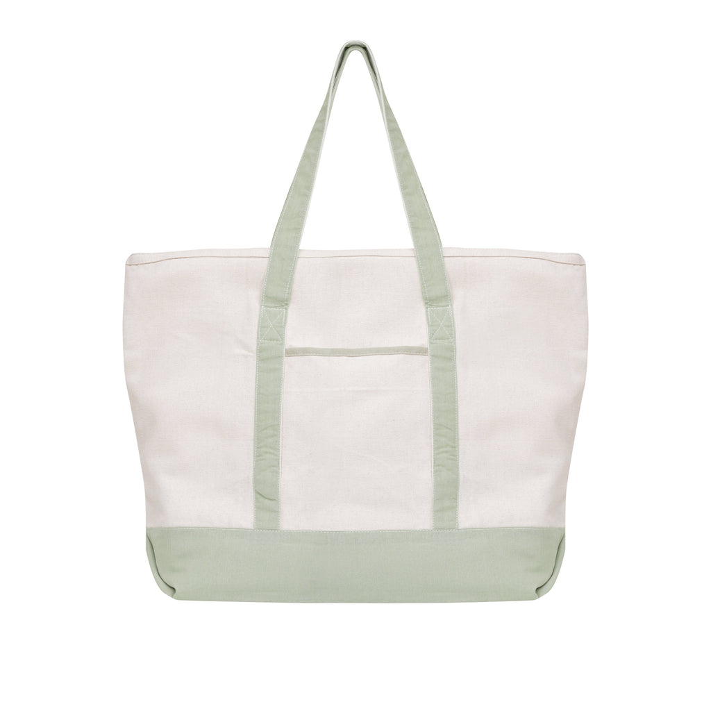 Extra-Large Organic Cotton Canvas Work Tote with Zipper